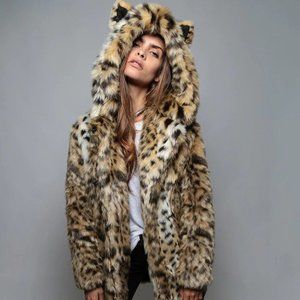 SpiritHoods Classic Fur Coat-Cheetah